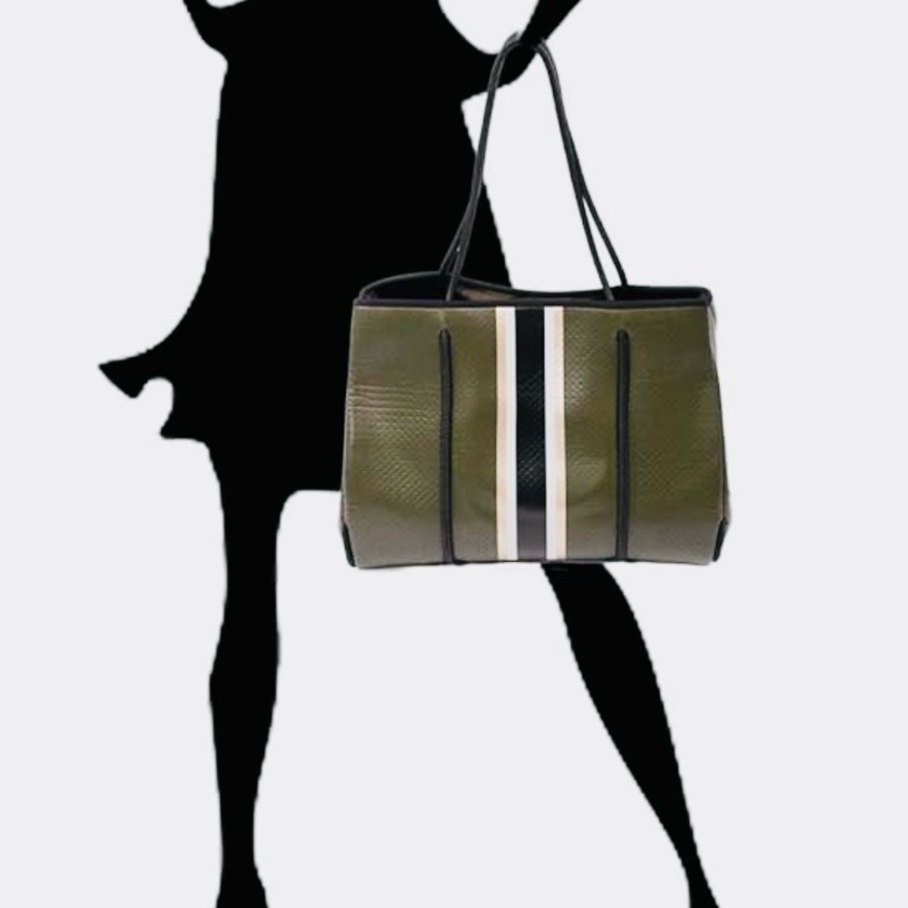 Haute Shore - Greyson Envy Neoprene Tote Bag, Olive green